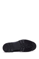 Men's Black Leather Boots Flat Boots | Derimod