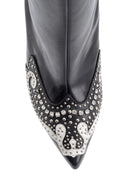 Women's Stone and Stud Detailed Leather Boots | Derimod