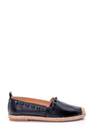 Women's Stone Detailed Leather Espadrille | Derimod