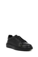 Male Black Lace-Up Leather Sneaker | Derimod
