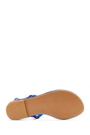 Women's Blue Stone Flip-Flop Sandals | Derimod