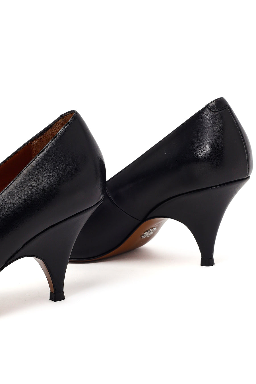 Kadın Siyah Topuklu Deri Stiletto