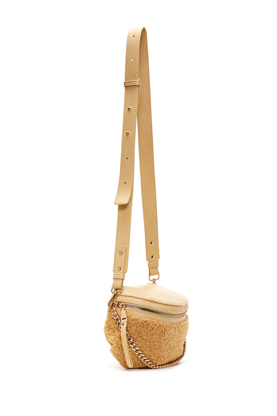 Women's Yellow Plush Waist Bag