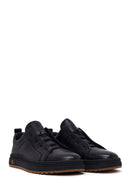 Male Black Lace-Up Leather Sneaker | Derimod