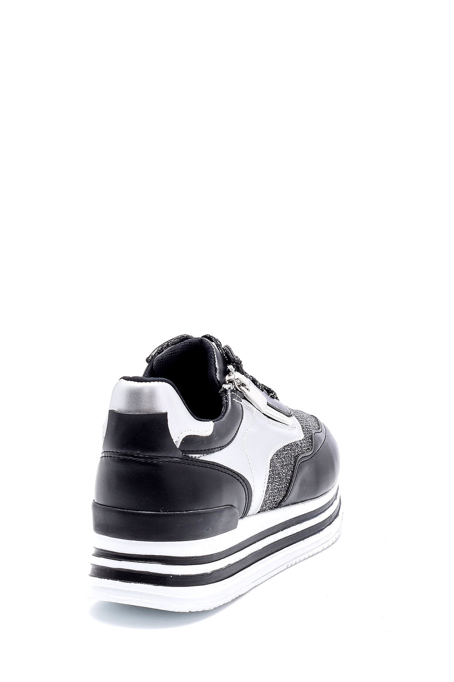 Women's High Sole Zipper Detailed Sneaker