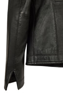 Martha Woman Black Short Leather Jacket | Derimod