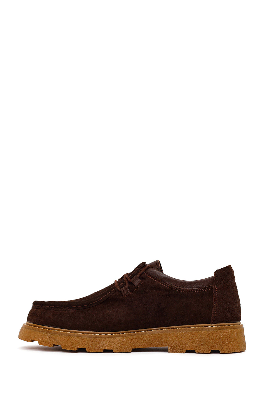 Male Brown Lace-up Suede Casual Shoes