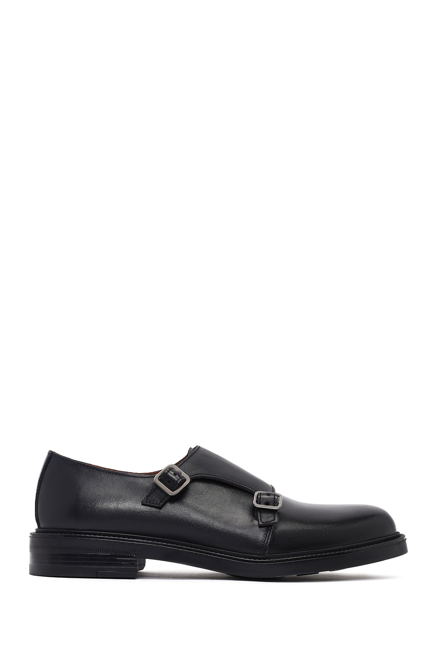 Men's Black Buckle Leather Casual Shoes 25WFD725018 | Derimod