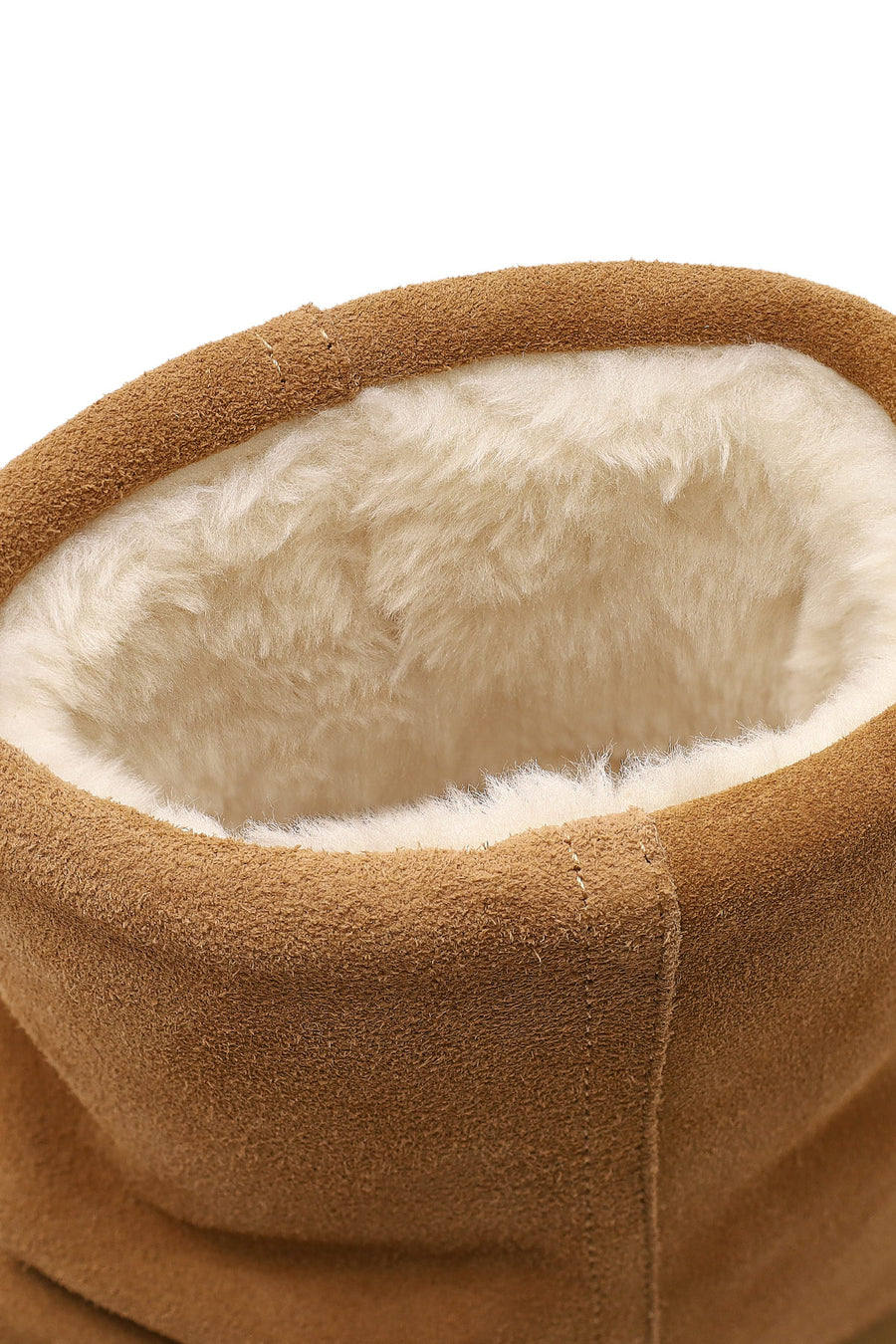 Woman Camel Thick-Soled Suede Teddy Boots