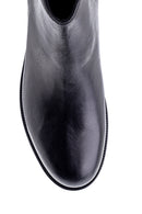 Men's Leather Back Zippered Classic Boots | Derimod