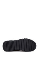 Erkek Vizon Bağcıklı Kalın Tabanlı Nubuk Deri Casual Sneaker | Derimod