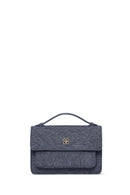 Woman Anthracite Long-Strap Fabric Crossbody Bag | Derimod