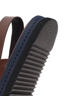 Men's Brown Leather Sandals | Derimod