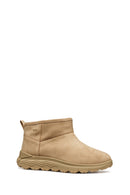 Geox Women Beige D Spherica 4X4 B Abx B - Suede Suede Leather Teddy Boot | Derimod