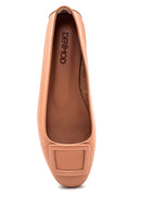 Women's Leather Buckle Detailed Ballerinas | Derimod