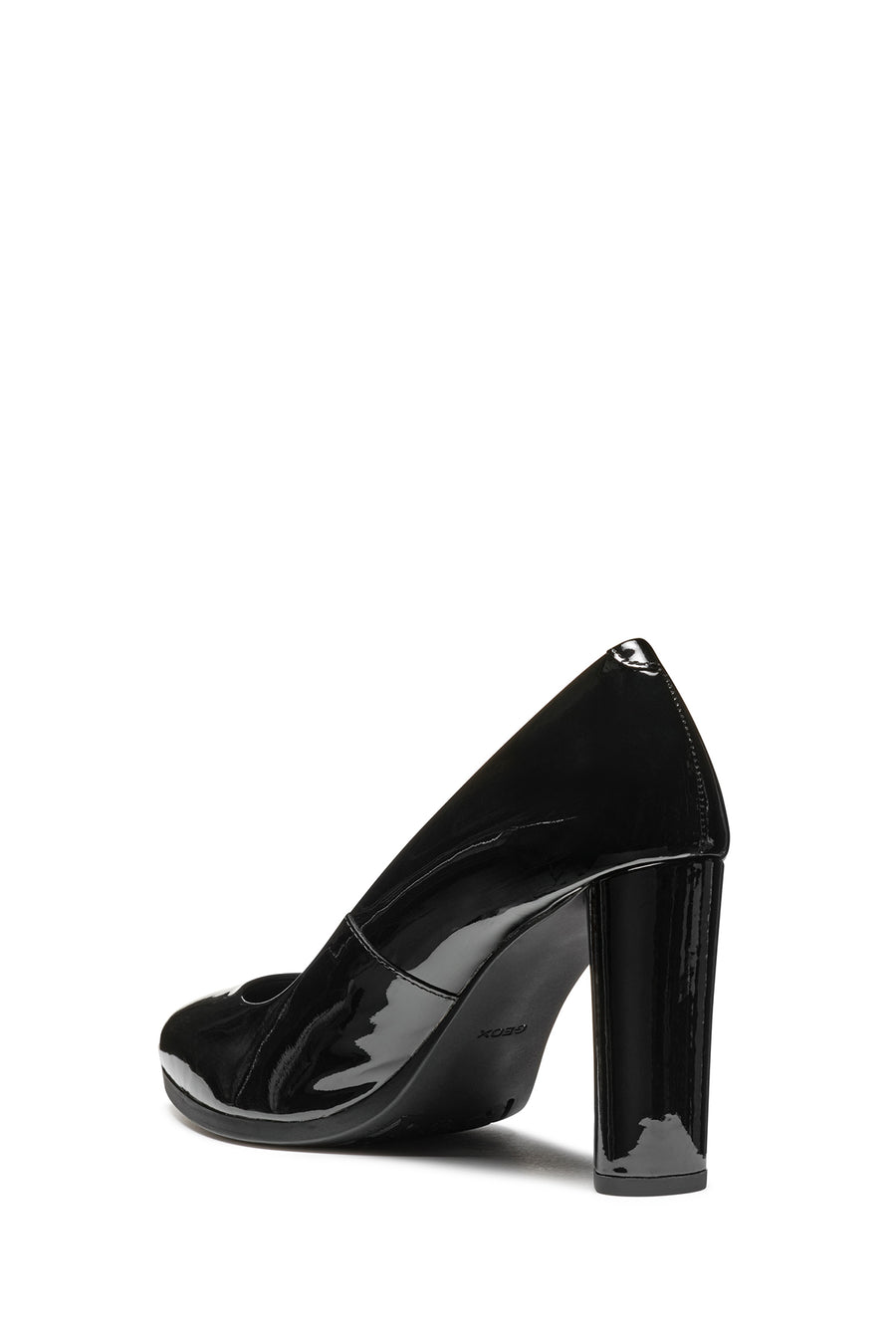 Geox Women's Black Walk Pleasure Heeled Leather Shoes