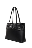 Woman Black Patterned Shoulder Bag | Derimod
