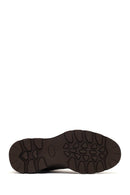Men's Brown Lace-Up Zipper Leather Casual Boot | Derimod