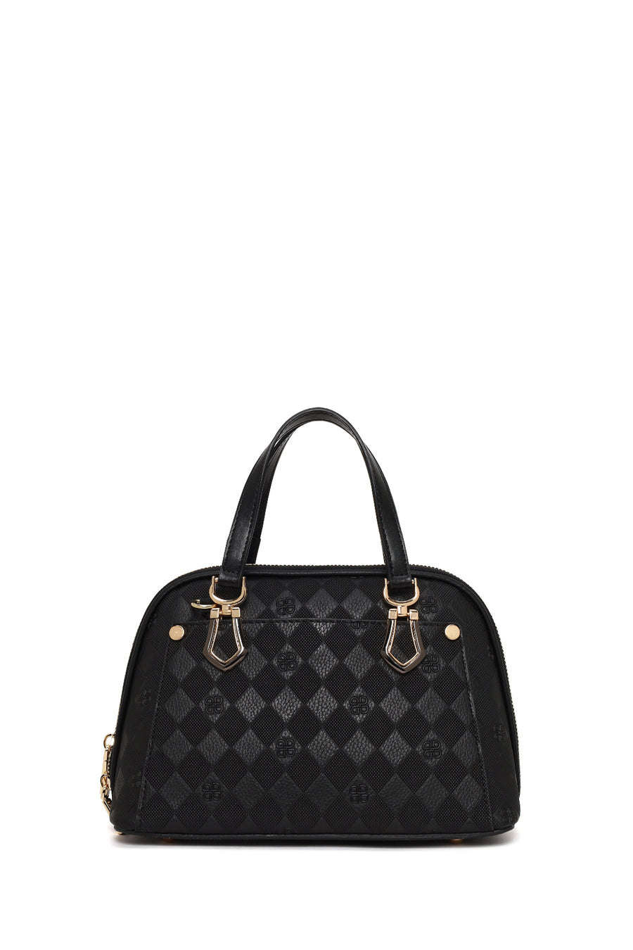 Woman Black Long-Strap Printed Shoulder Bag