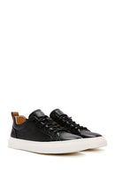 Male Black Lace-Up Leather Sneaker | Derimod