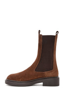 Women's Brown Suede Leather Chelsea Boots | Derimod