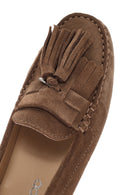 Women's Tan Tassel Suede Leather Loafer | Derimod