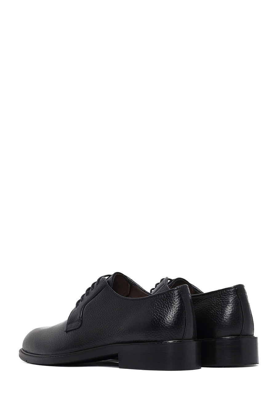 Men's Black Lace-Up Leather Classic Shoes