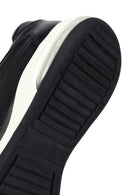 Erkek Siyah Bağcıklı Deri Casual Sneaker | Derimod