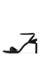 Women's Black Ankle Strap Heeled Sandals | Derimod