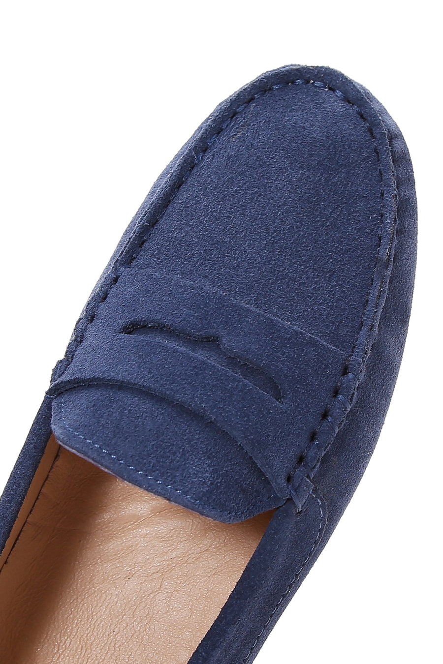 Women's Navy Blue Suede Leather Loafer