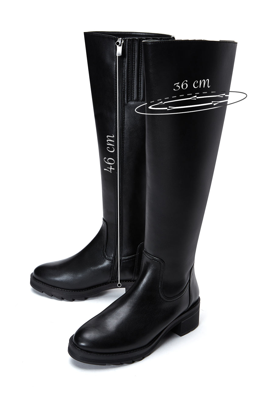 Women's Black Zippered Boots