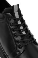 Men's Black Lace-up Leather Sneaker | Derimod