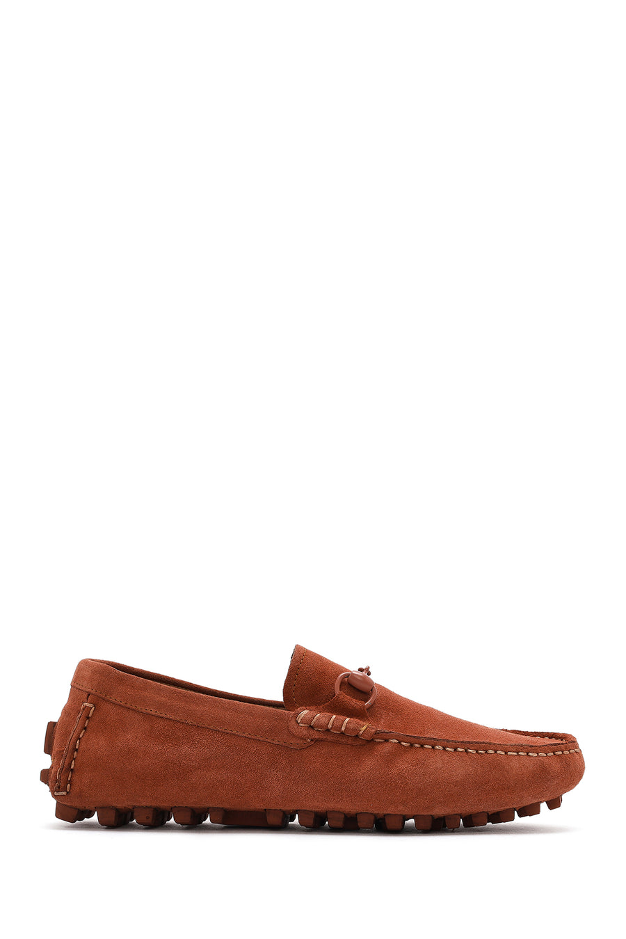 Erkek Kahverengi Süet Deri Loafer 25SFD630810 | Derimod