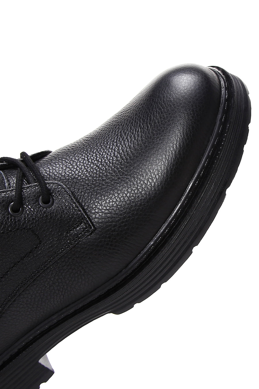 Men's Black Leather Zippered Casual Boots