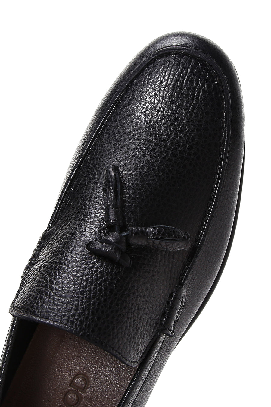 Men's Black Tasseled Leather Casual Loafer