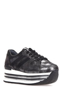 Women's High-Sole Silver Sneaker | Derimod