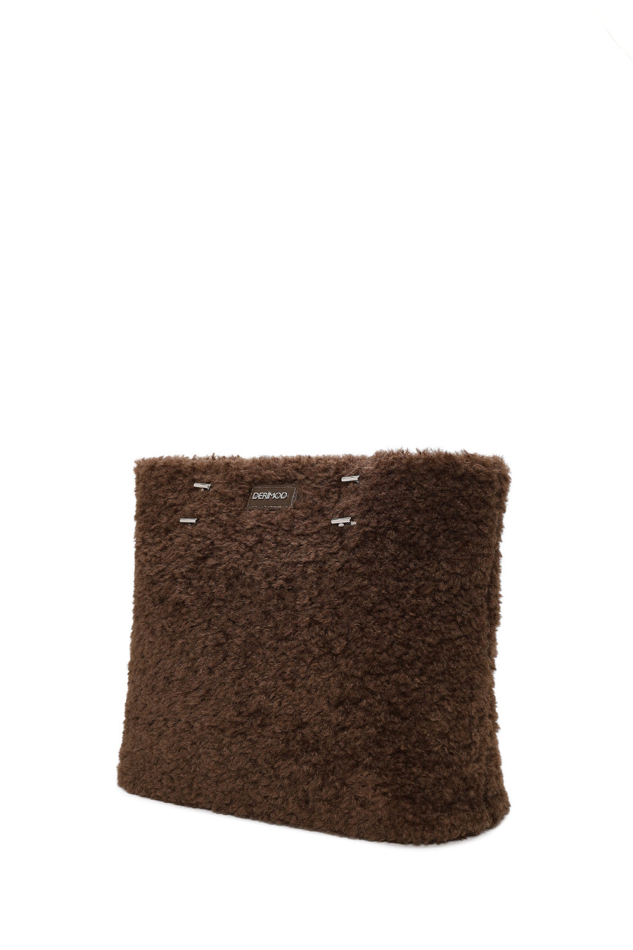 Kadın Kahverengi Peluş Teddy Omuz Çantası