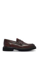 Erkek Kahverengi Deri Casual Loafer | Derimod