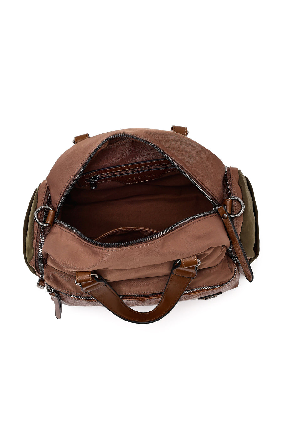 Woman Tan Long-Strap Shoulder Bag