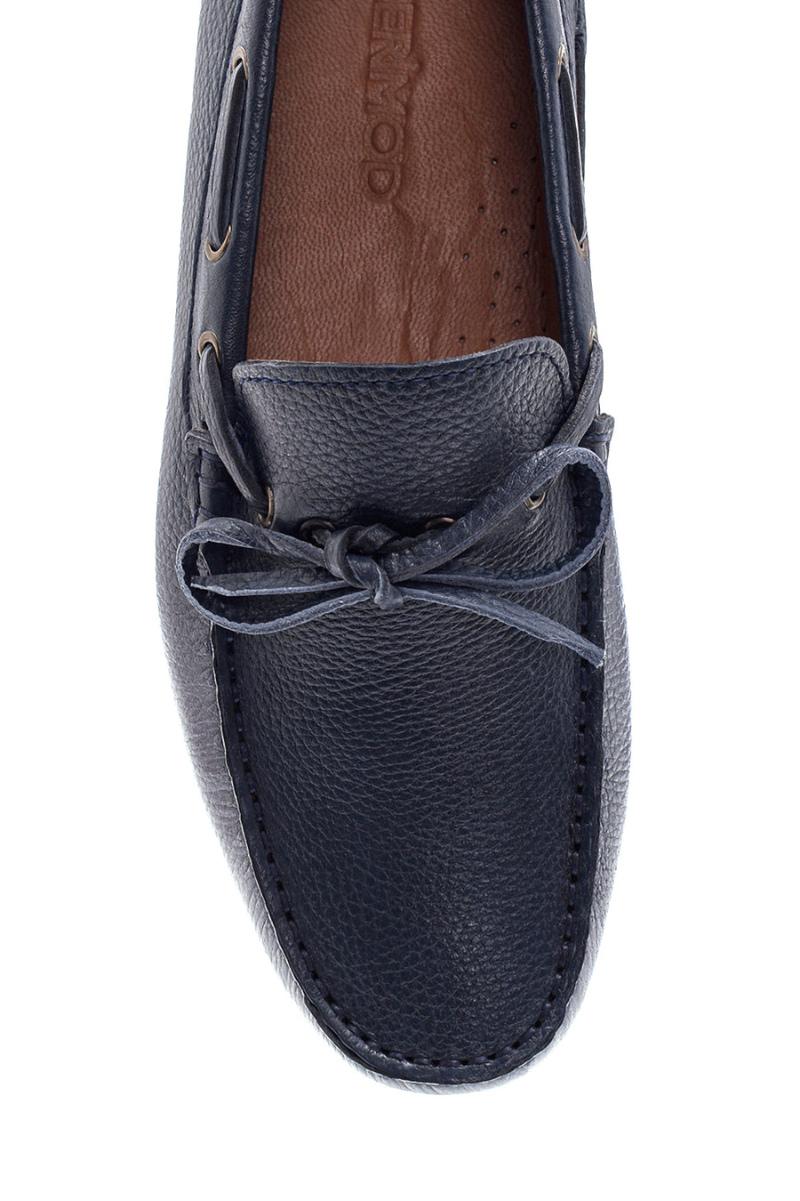 Erkek Lacivert Deri Casual Loafer