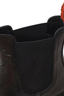 Harley Davidson Woman Black Mourir Nubuck Leather Chelsea Boots | Derimod