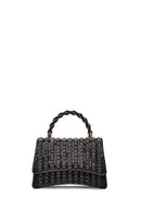 Women's Anthracite Long Strap Stone Mini Handbag | Derimod