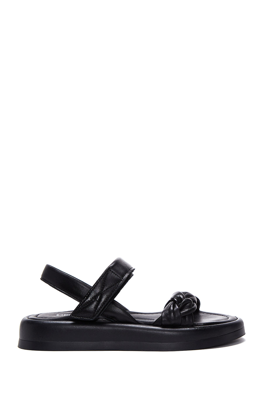 Women's Black Ankle Strap Leather Sandals 25SFD360718 | Derimod