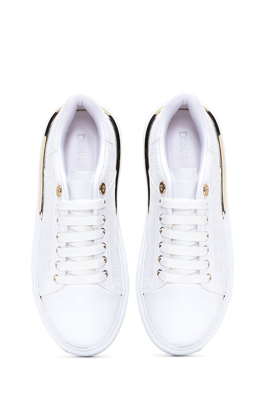 Men's White Thick Soled Sneaker