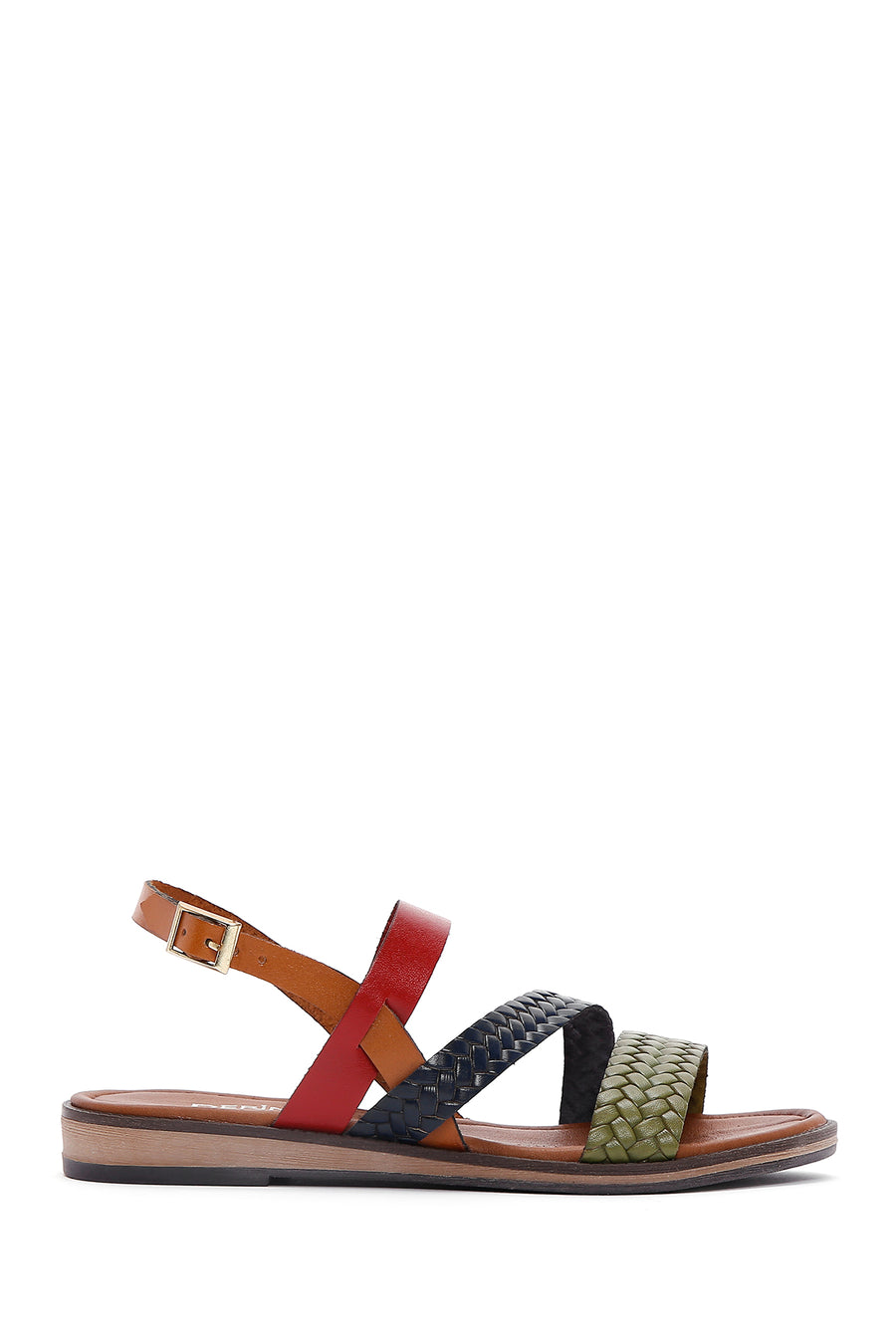 Women's Multicolored Leather Bodrum Sandals 25SFD331518 | Derimod