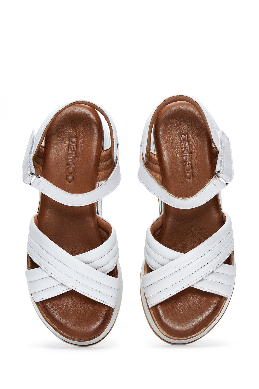 Women's Leather Wedge Heel Sandals