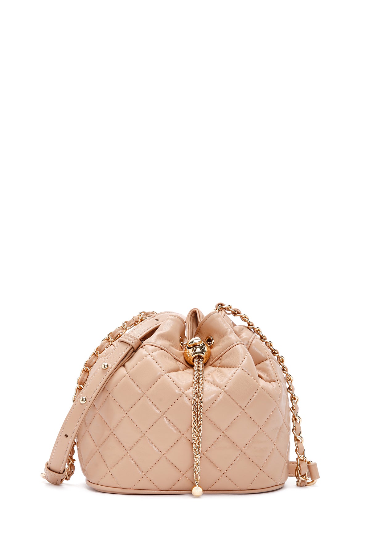Women's Beige Long Strap Quilted Crossbody Bag 24SBD2732KP | Derimod