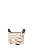 Woman Cream Mini Shoulder Bag with Long Strap | Derimod