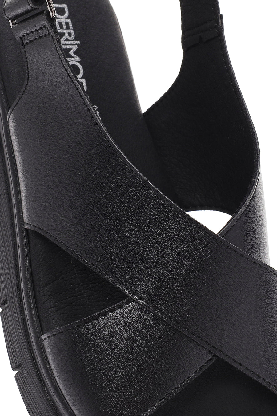 Women's Black Strappy Comfort Sandals