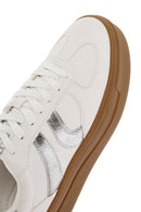 Women's White Lace-Up Thick Soled Sneaker | Derimod